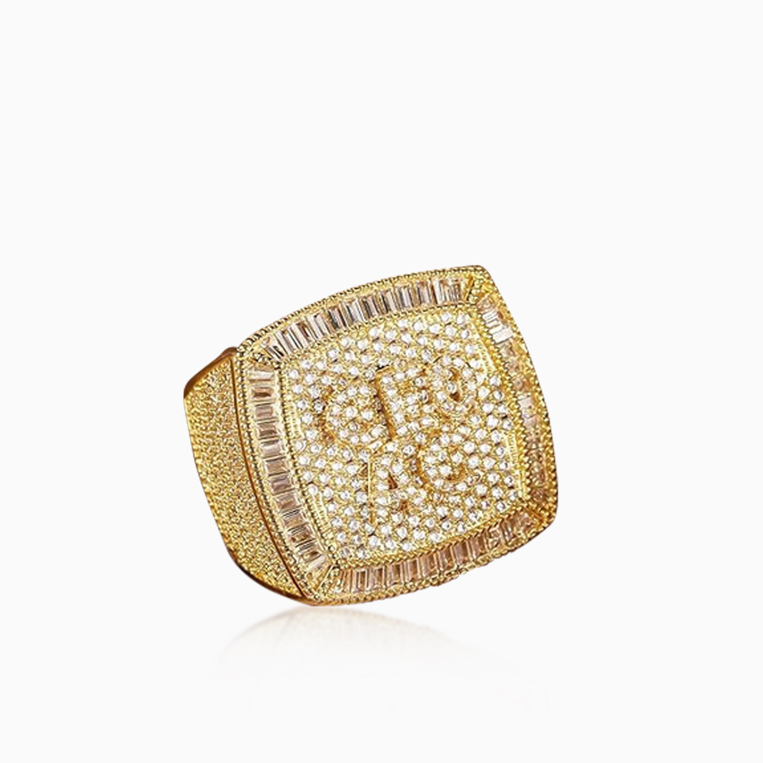 Personalized Baguettes Gold Ring