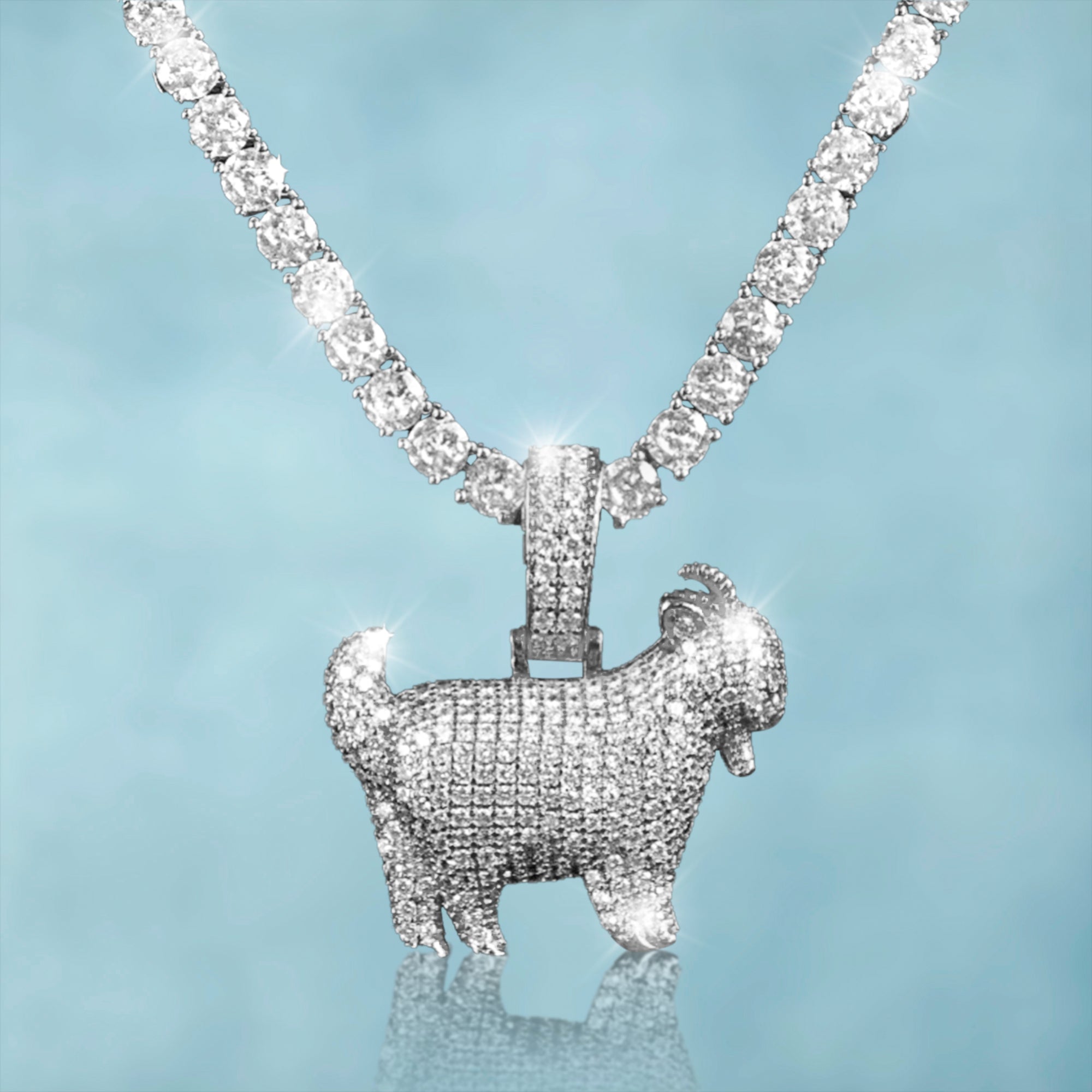 Colgante Goat Oro Blanco