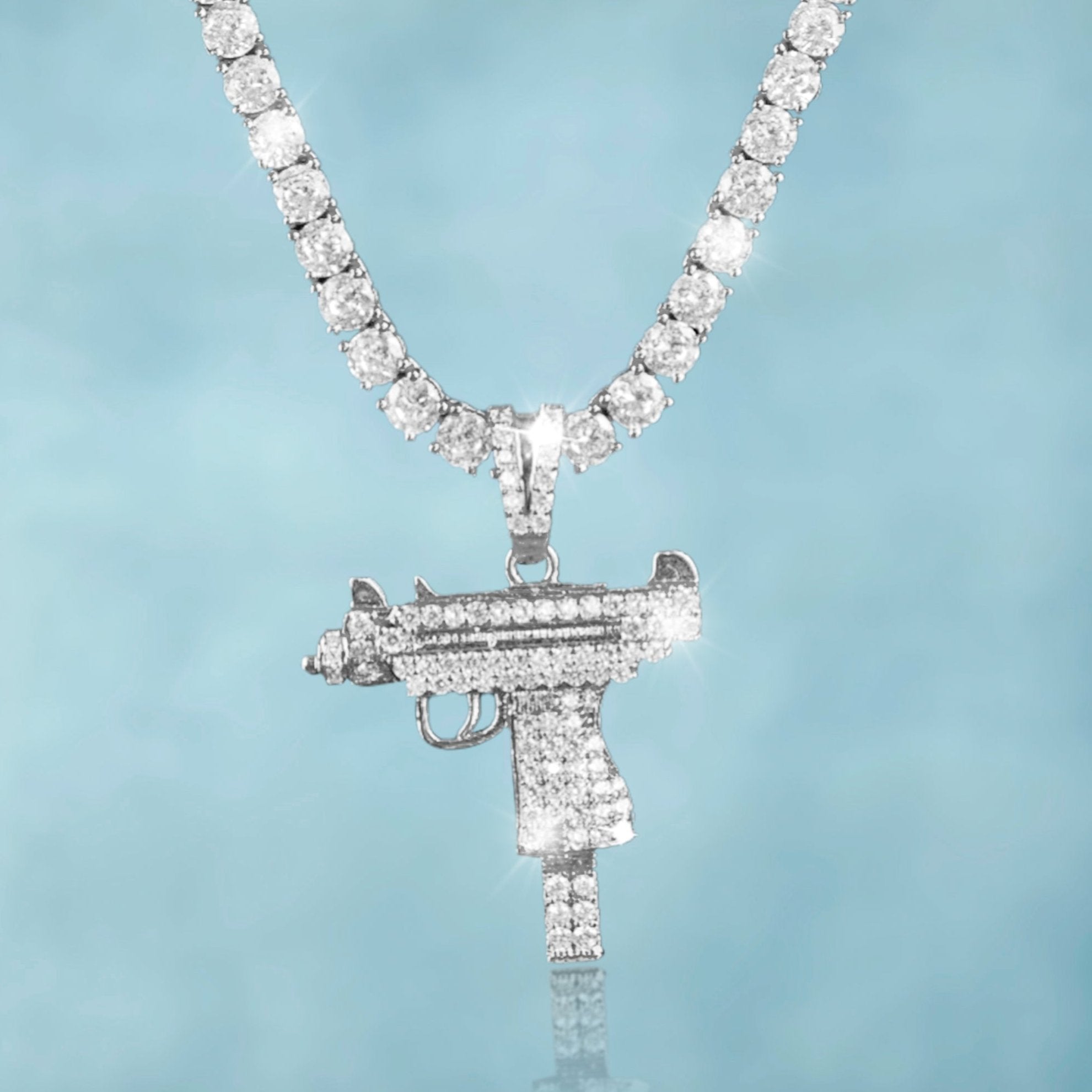 Colgante Uzi Oro Blanco