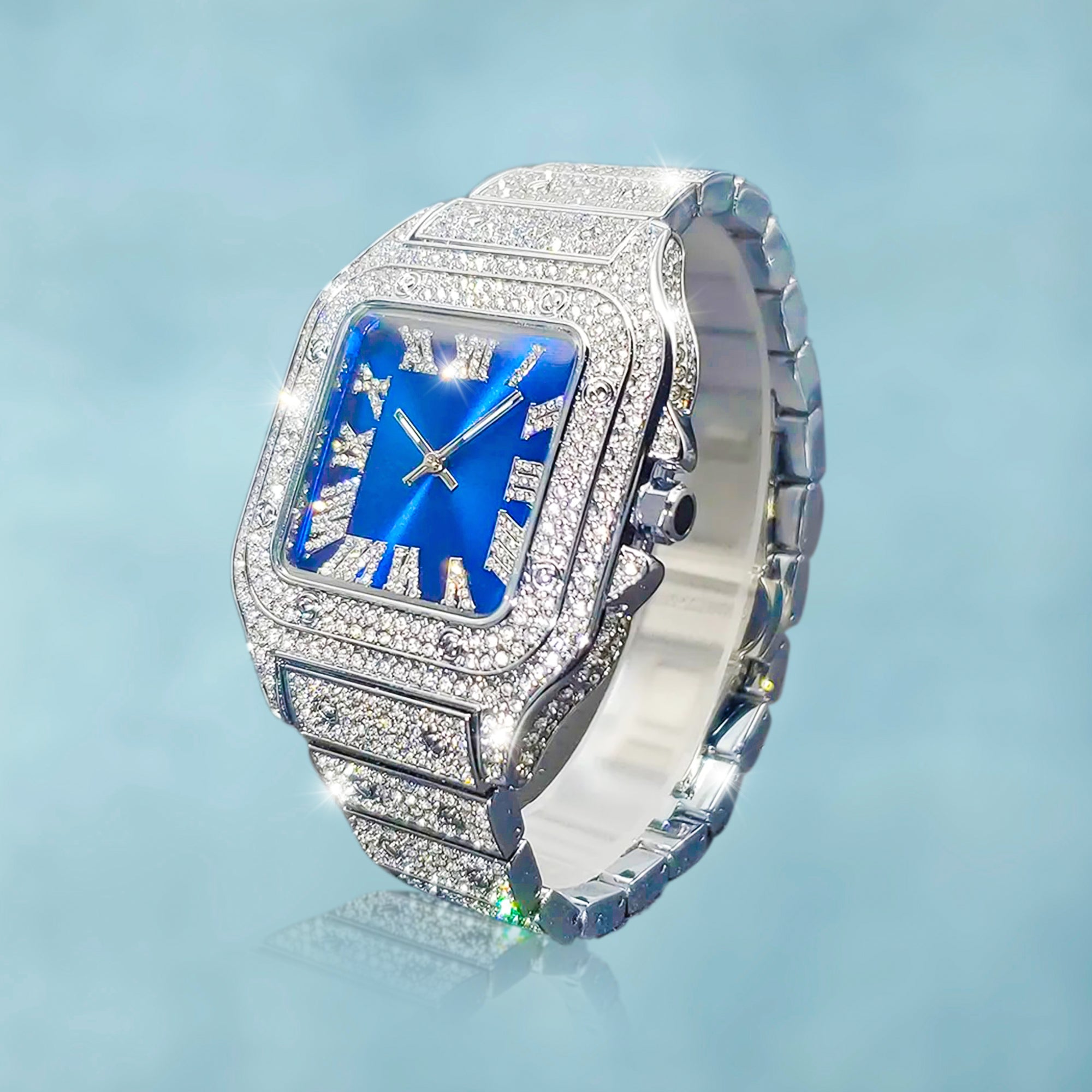 Reloj Santoz Blue Oro Blanco