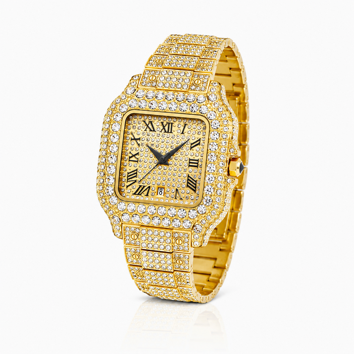 Reloj Santoz Deluxe Oro 18K, vista de tres cuartos
