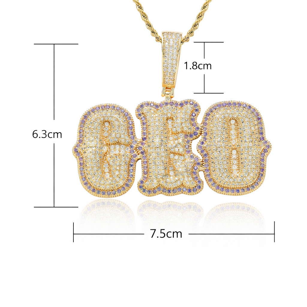 Personalized "TRAPSTAR" pendant | Style #4