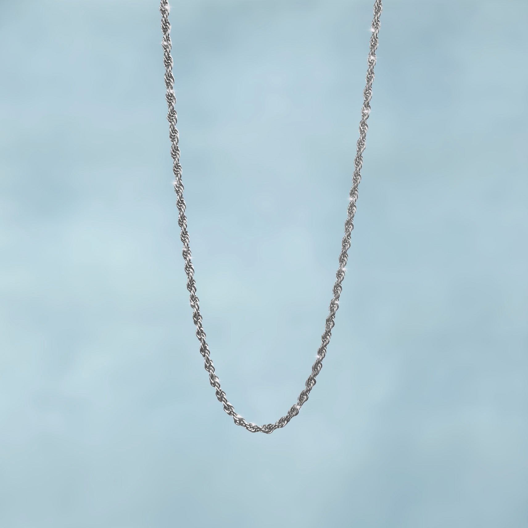 Cadena Rope 4 Mm Oro Blanco