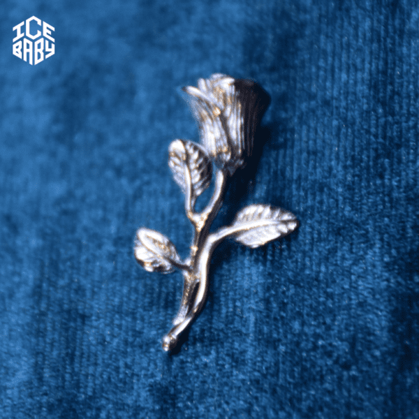 Colgante Rosa Oro Blanco