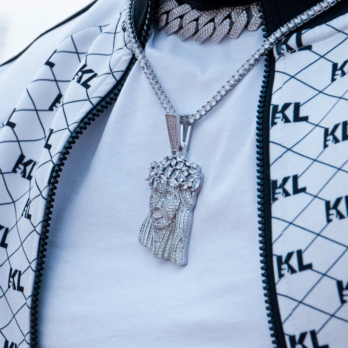 Colgante Jesus Oro Blanco