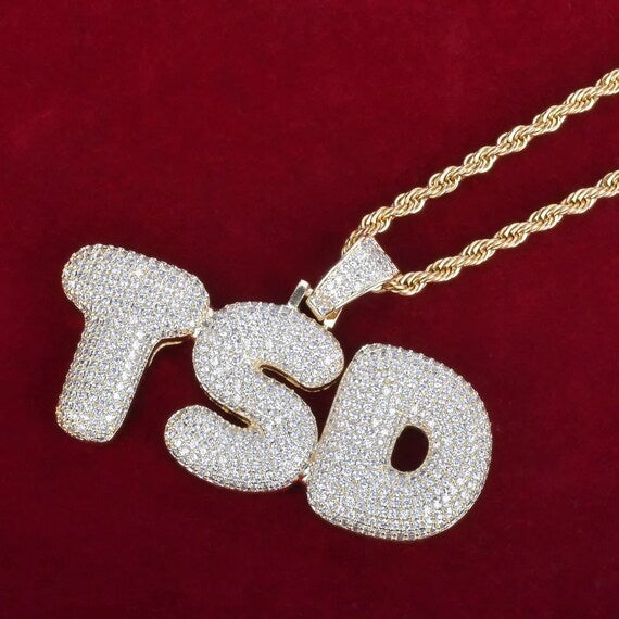 Colgante Personalizado Bubble Oro