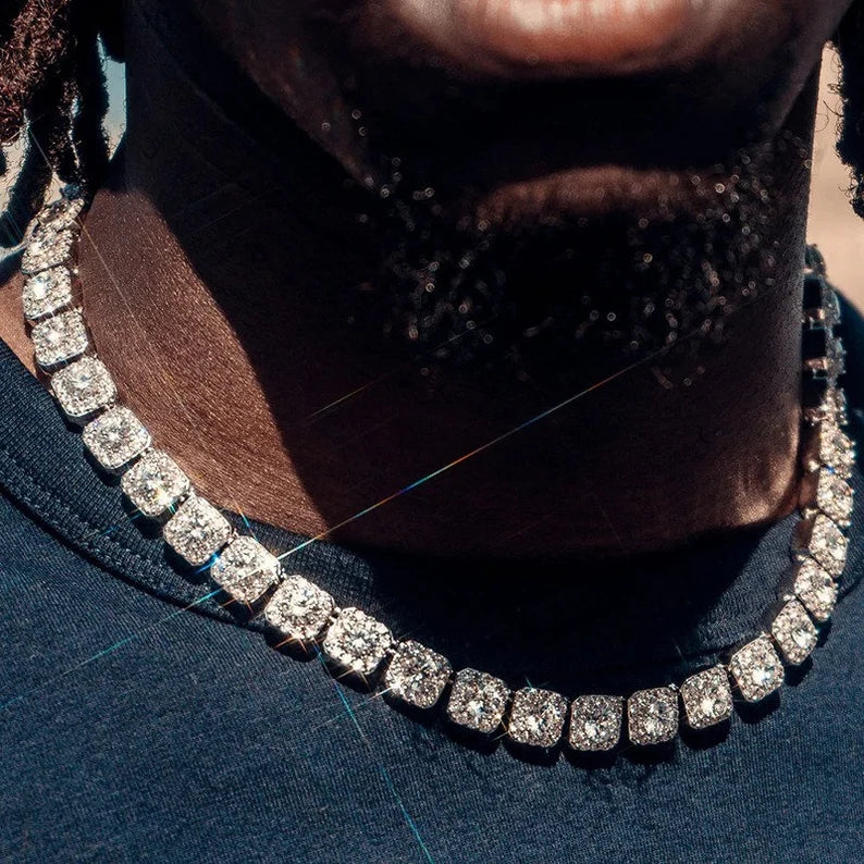 Cadena Baguettes Class 10mm Oro Blanco