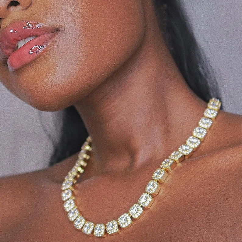 Cadena Baguettes Class 10mm Oro Blanco