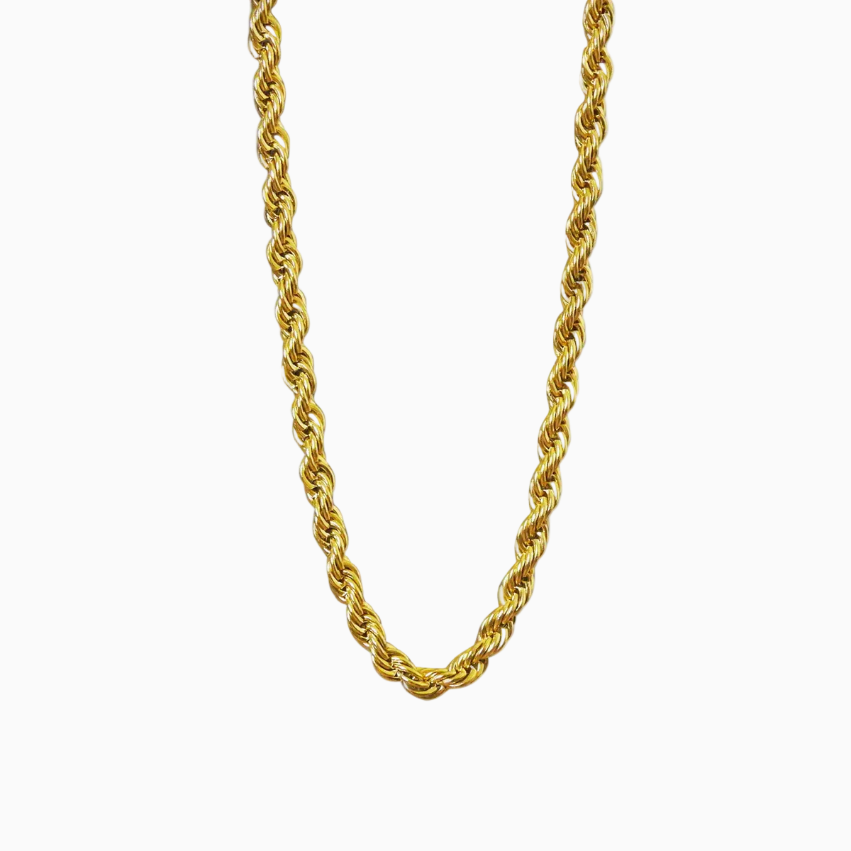8mm 18K Gold Rope Chain
