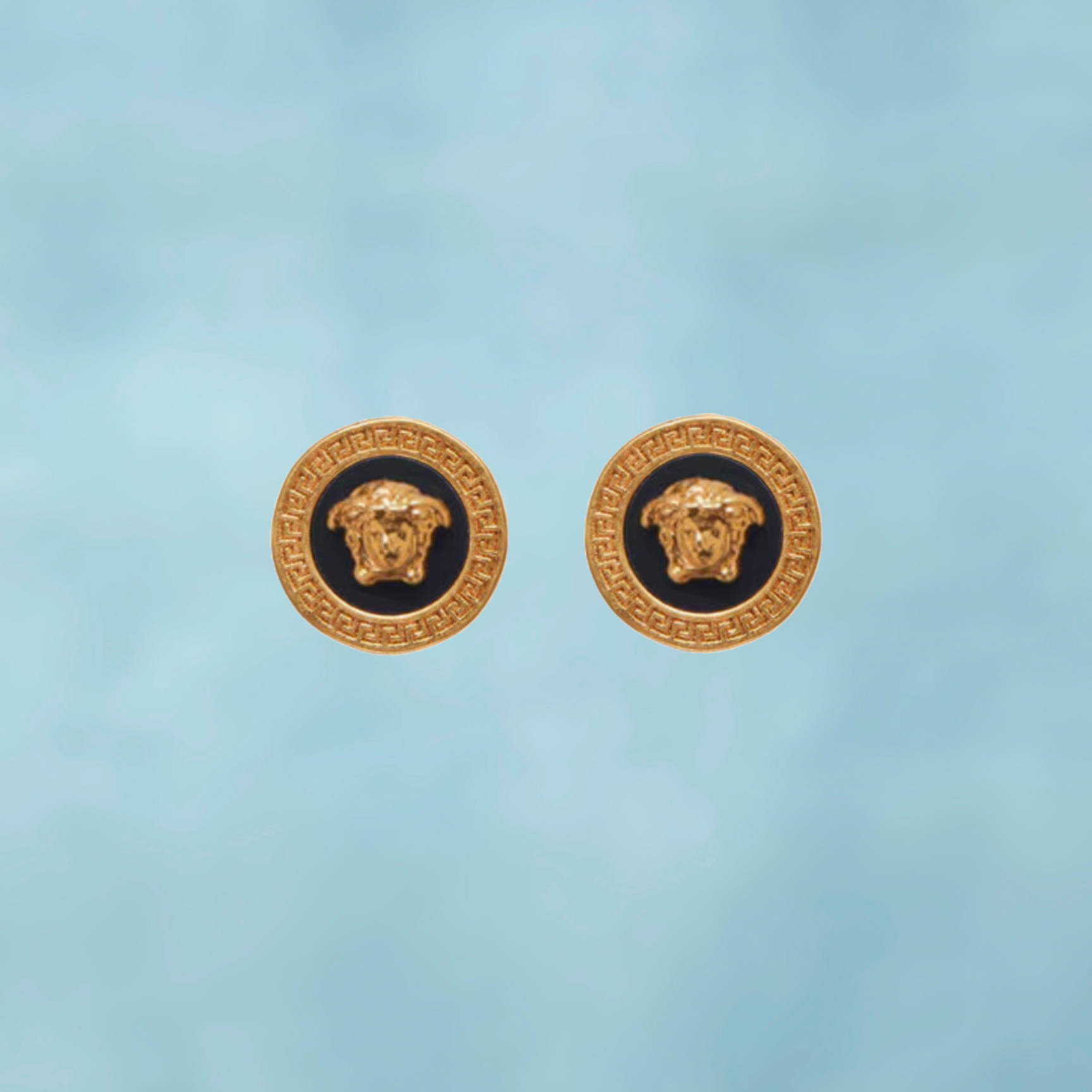 Pendientes Medusa Blackgold Oro 18K