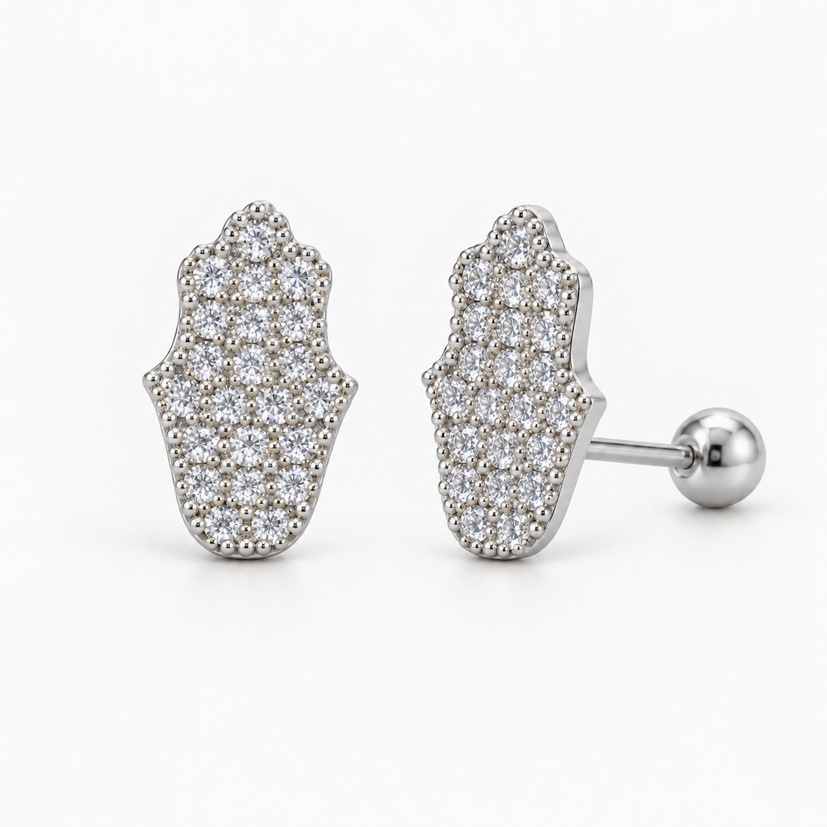 Pendientes Ice Fátima VVS Moissanite + Plata 925