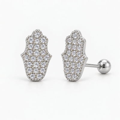 Pendientes Ice Fátima Plata 925