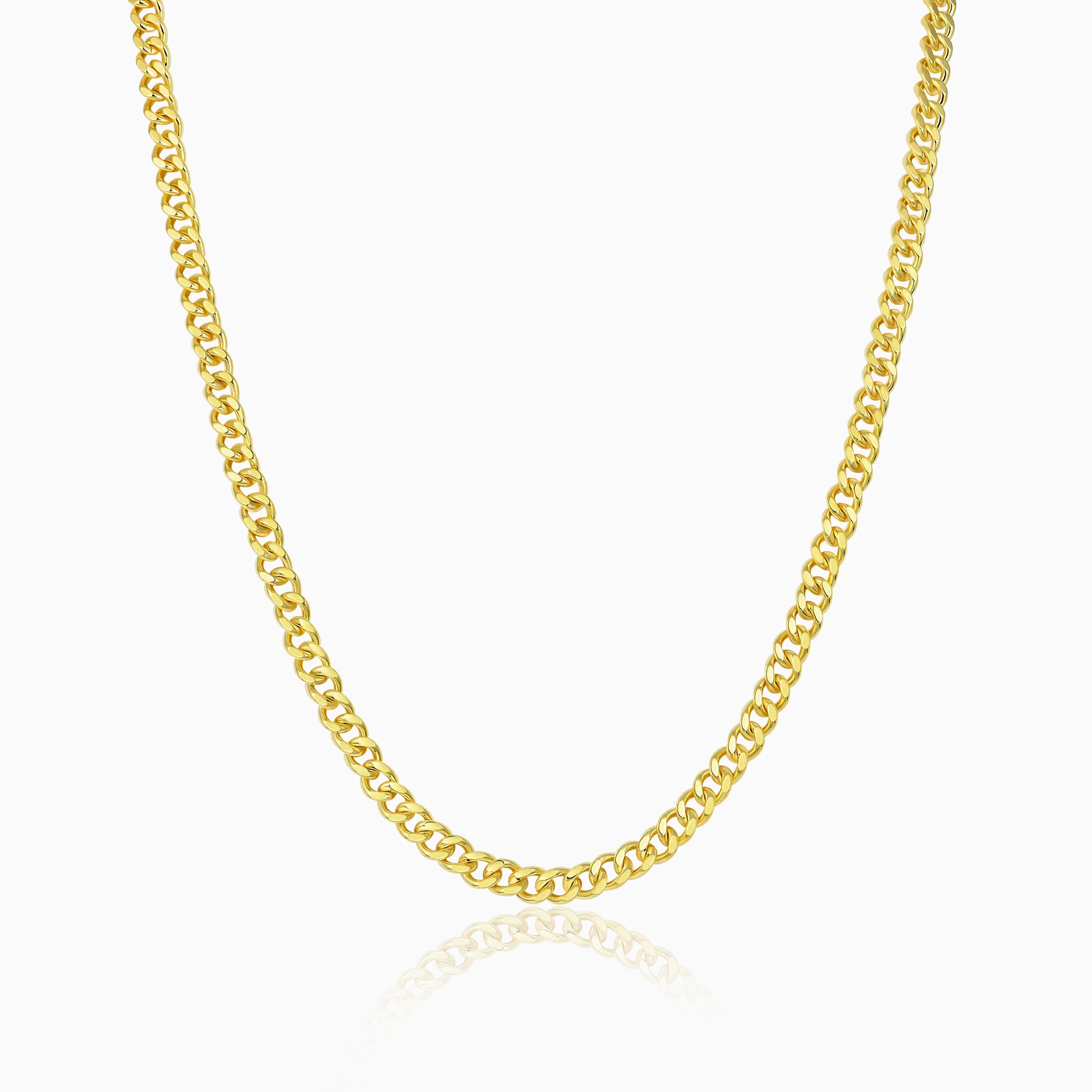 Cadena Cubana 6 Mm Florida Oro 18K