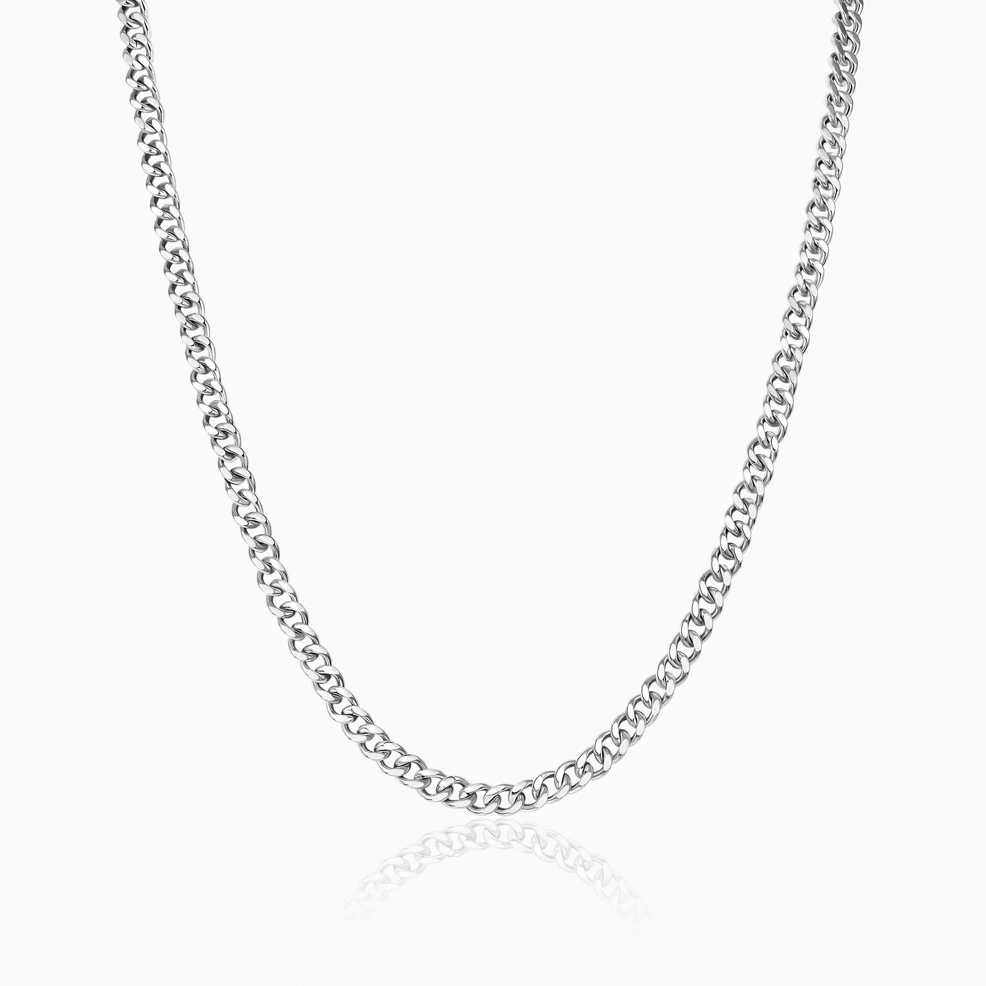 Cadena Cubana 6 Mm Florida Oro Blanco