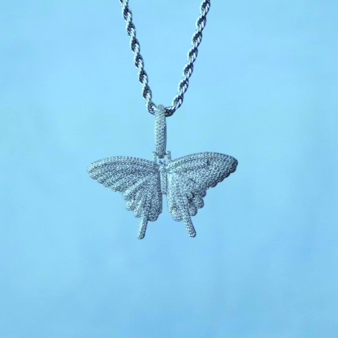 Colgante Mariposa Oro Blanco