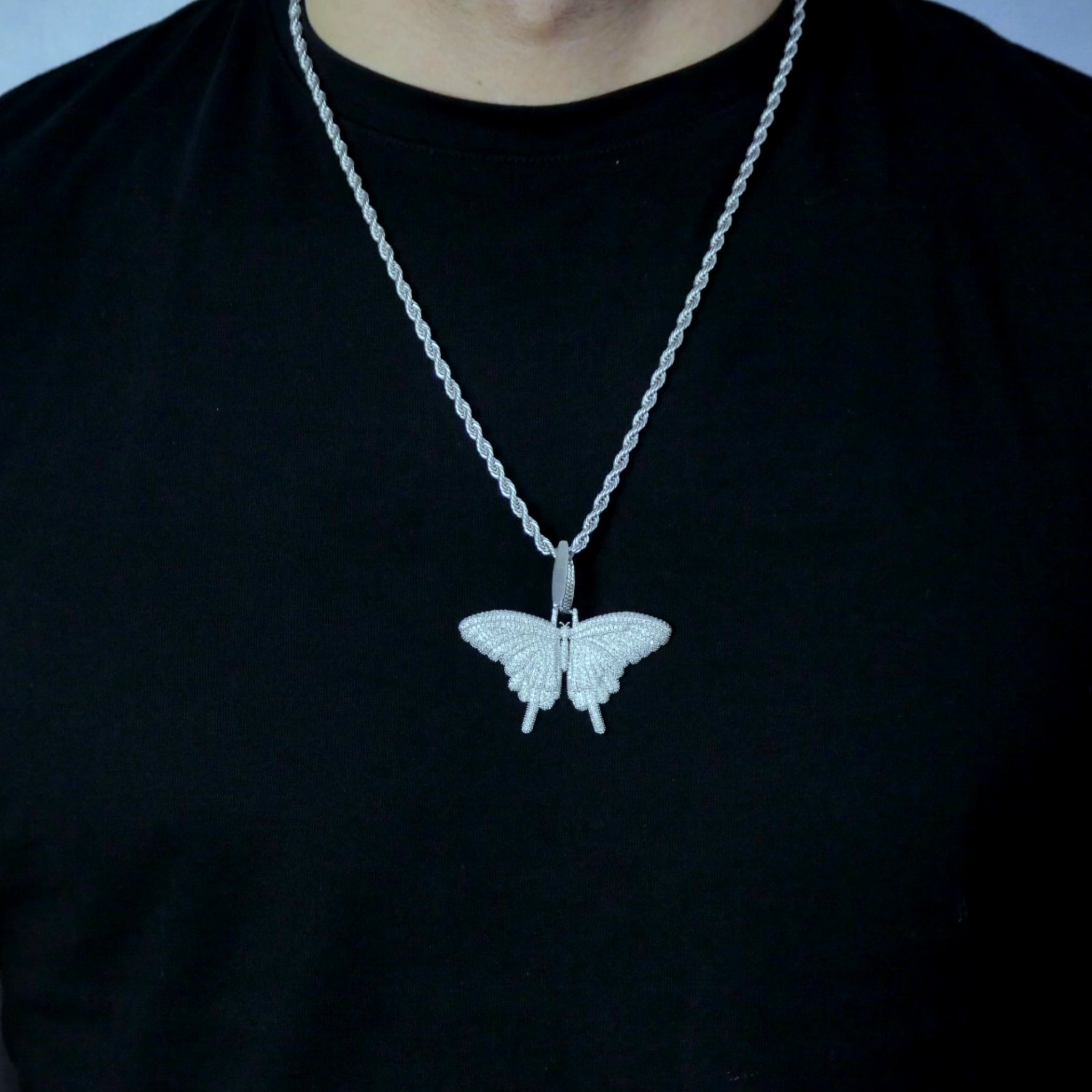 Colgante Mariposa Oro Blanco