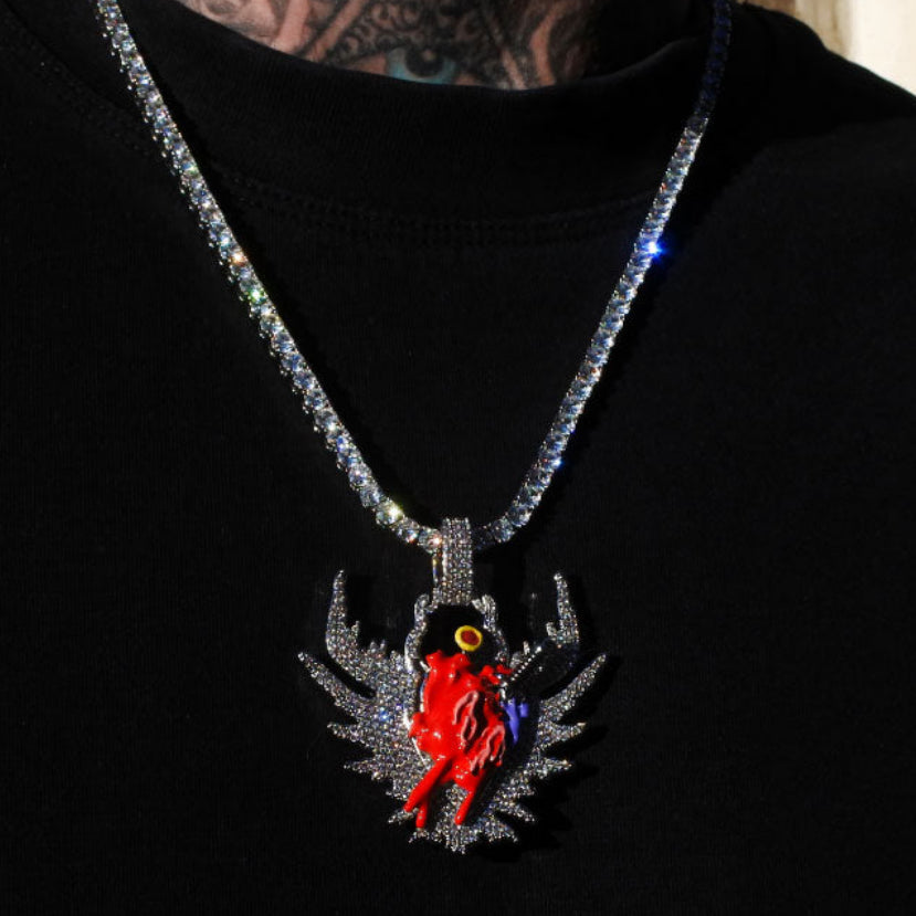 Colgante Rompecorazones Pequeño Oro Blanco