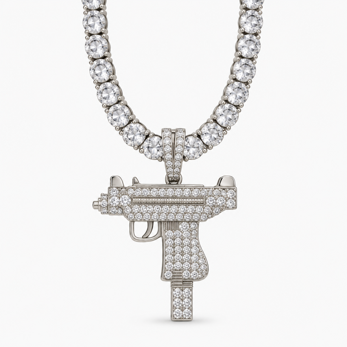 Colgante Uzi Oro Blanco