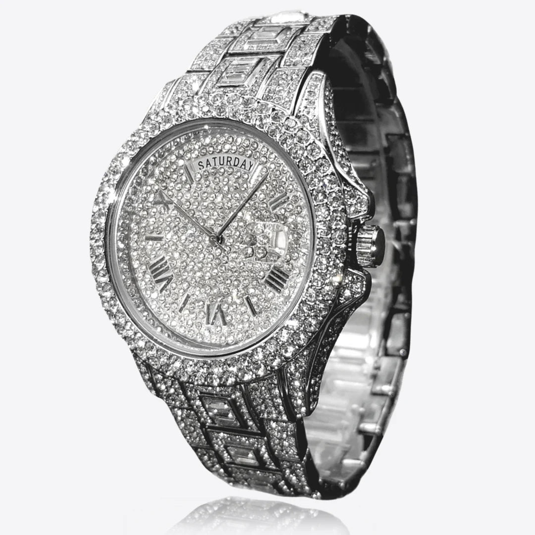 Reloj Iced Frozen Oro Blanco