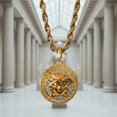 Colgante Medusa Ice Oro 18K