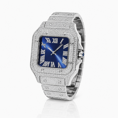 Reloj Santoz Blue Oro Blanco