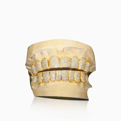Grillz 8 Dientes Oro 18K