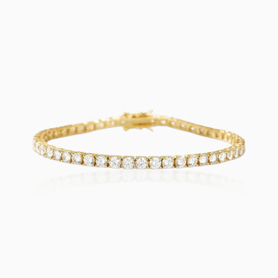 Tennis Bracelet VVS Moissanite – 925 Silver 18K Gold