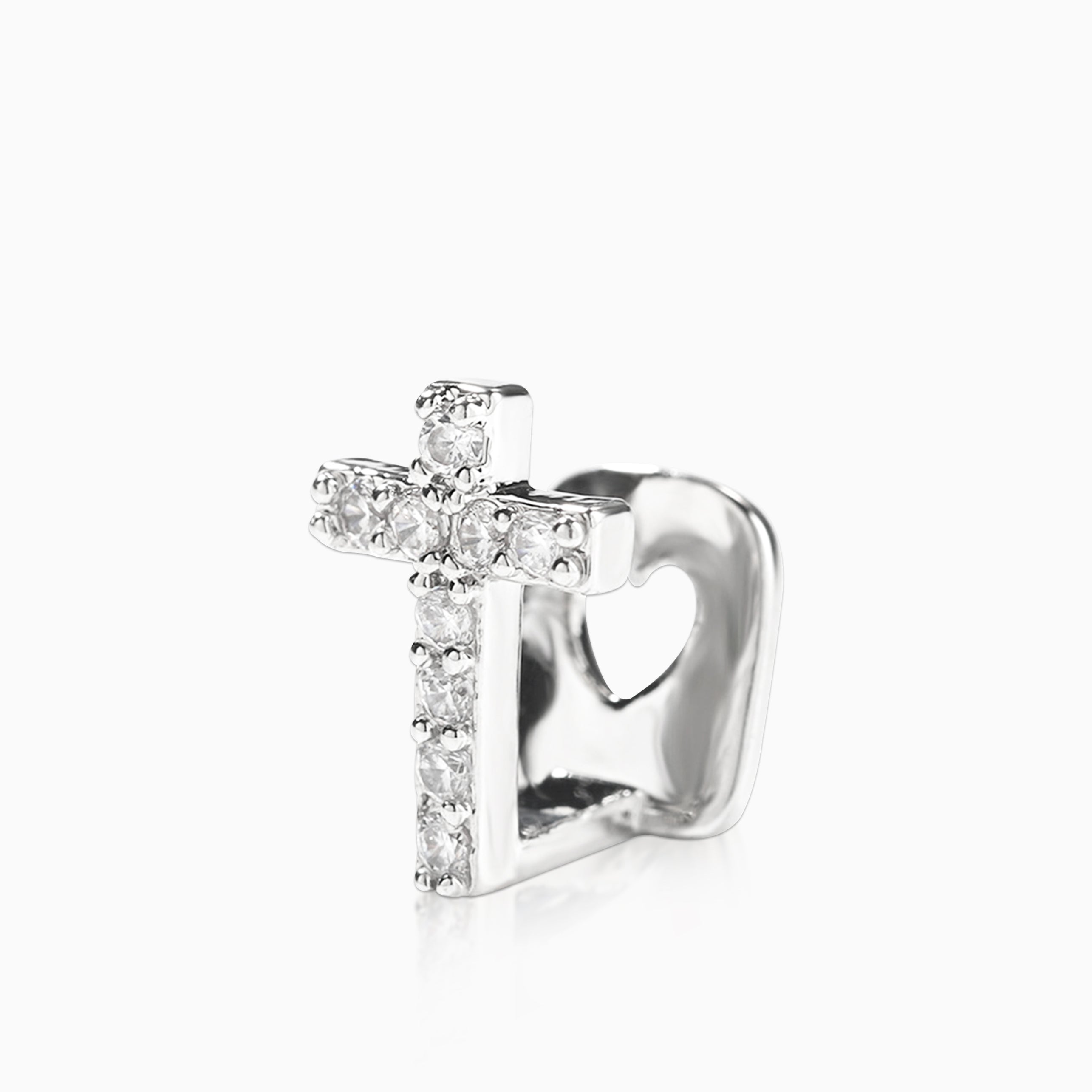Gap Grillz De Cruz Con Diamantes Oro Blanco