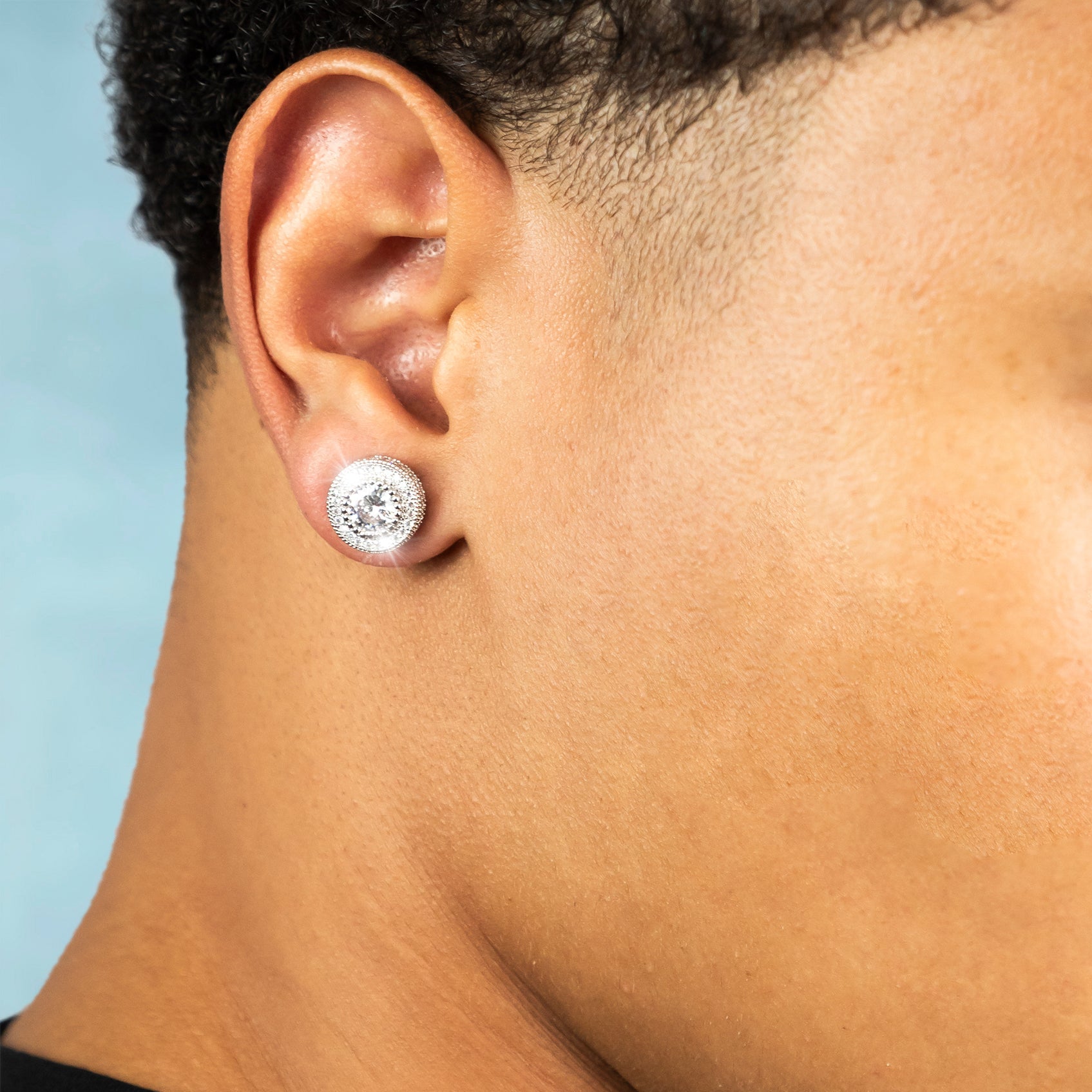 Pendientes Ice Redondo Plata 925