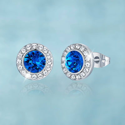 Blue Ocean Diamonds Earrings 925 Silver