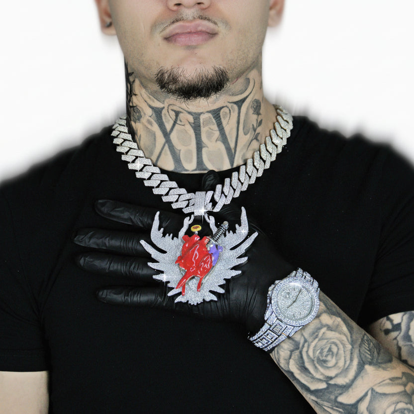 Colgante Rompecorazones Oro Blanco