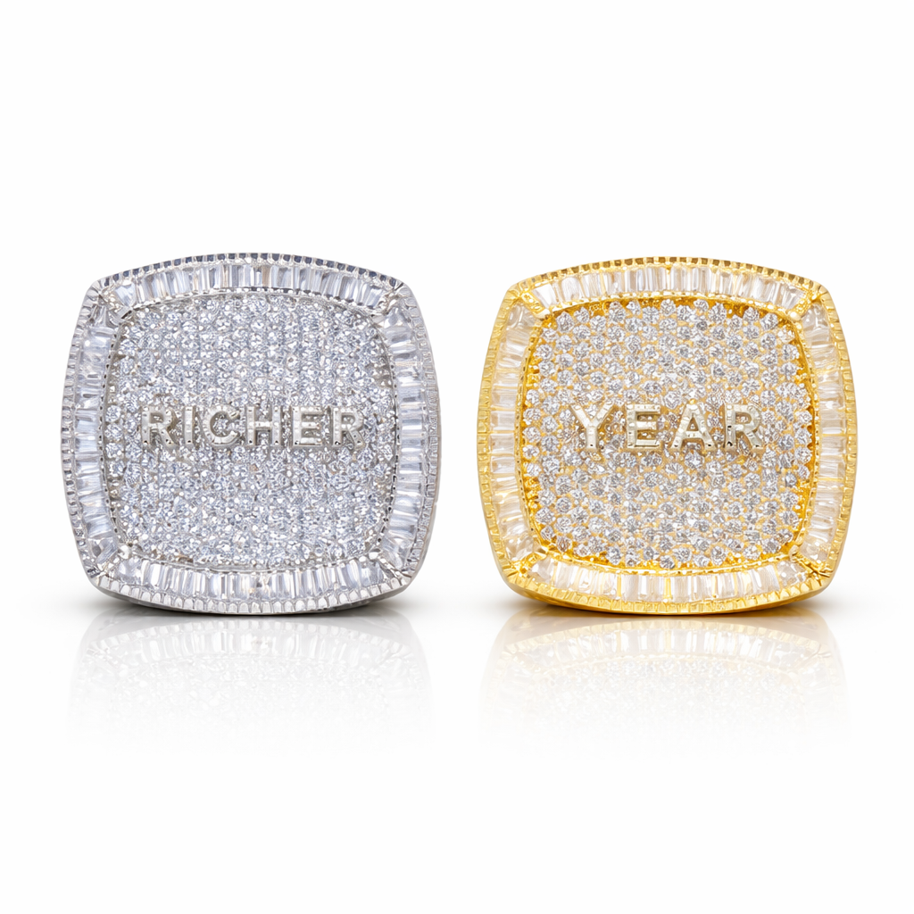 Personalized Baguettes Gold Ring