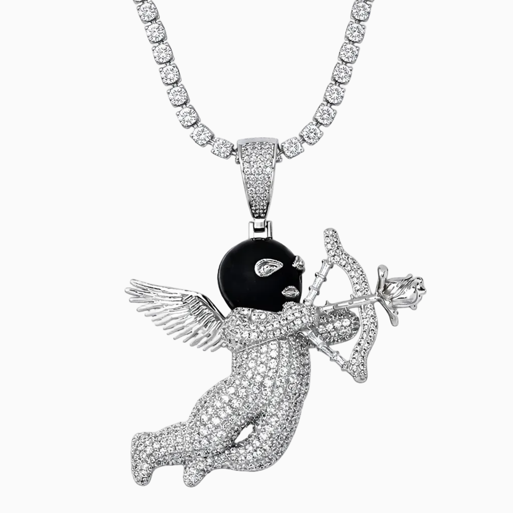 Colgante Gang Angel Oro Blanco