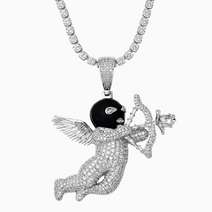 Colgante Gang Angel Oro Blanco