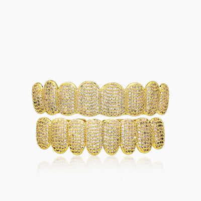 Grillz 8 Dientes Oro 18K