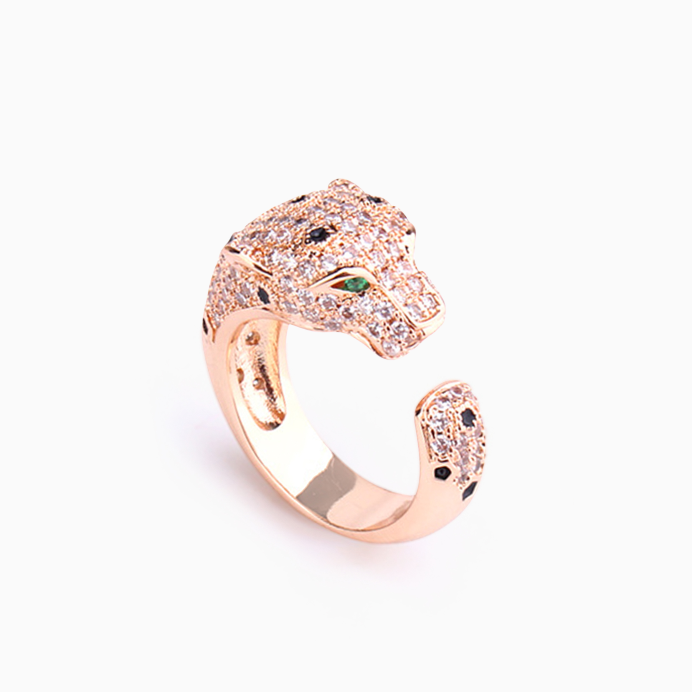 Ice Panther Ring Rose Gold
