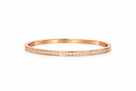 Iced Line Bangle Bracelet – Rose Gold by Ice Baby