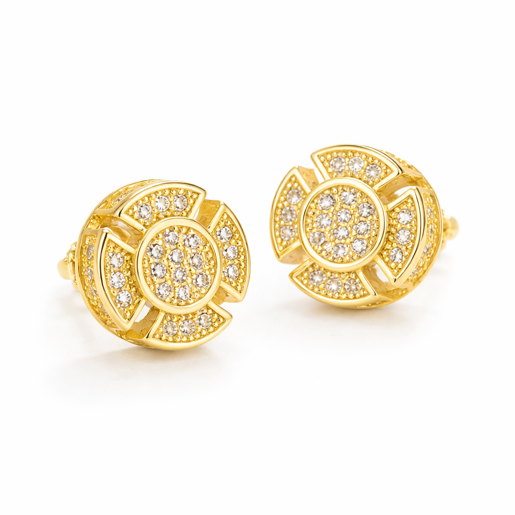 Pendientes Flor Oro 18K