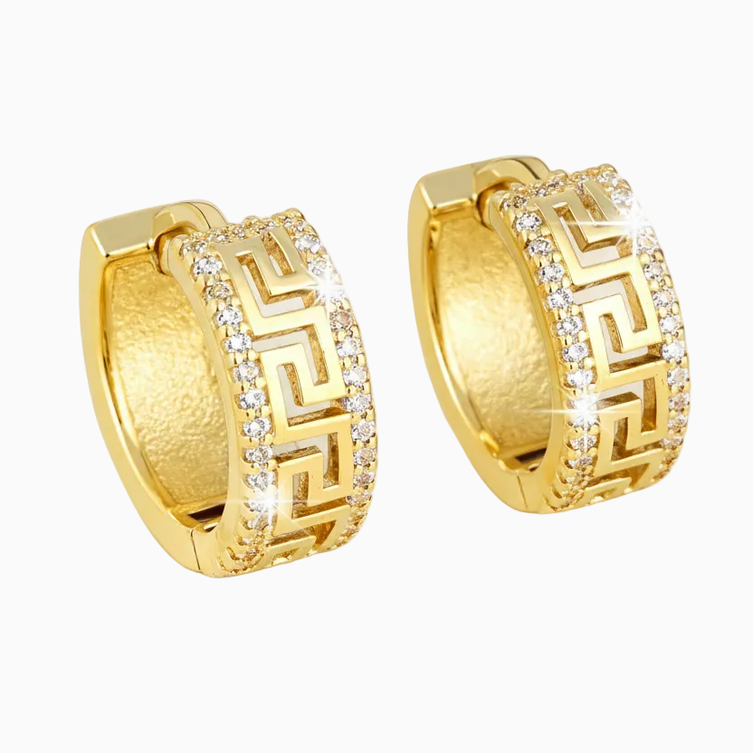 Pendientes Ice Barroco Oro 18K