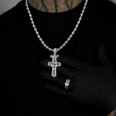 Colgante Cactus Oro Blanco