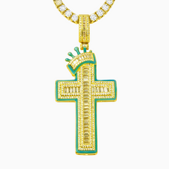 Colgante Luminoso Cruz Oro 18K