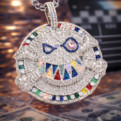 Colgante Rainbow Skull Oro Blanco