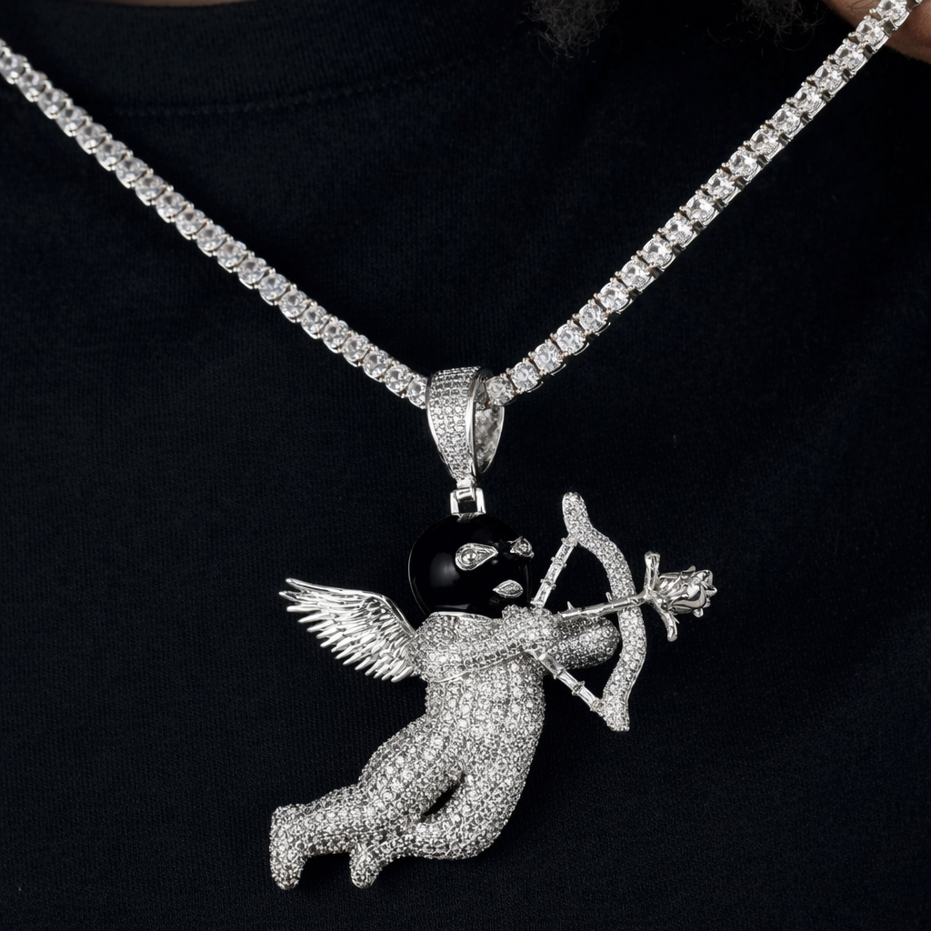 Colgante Gang Angel Oro Blanco