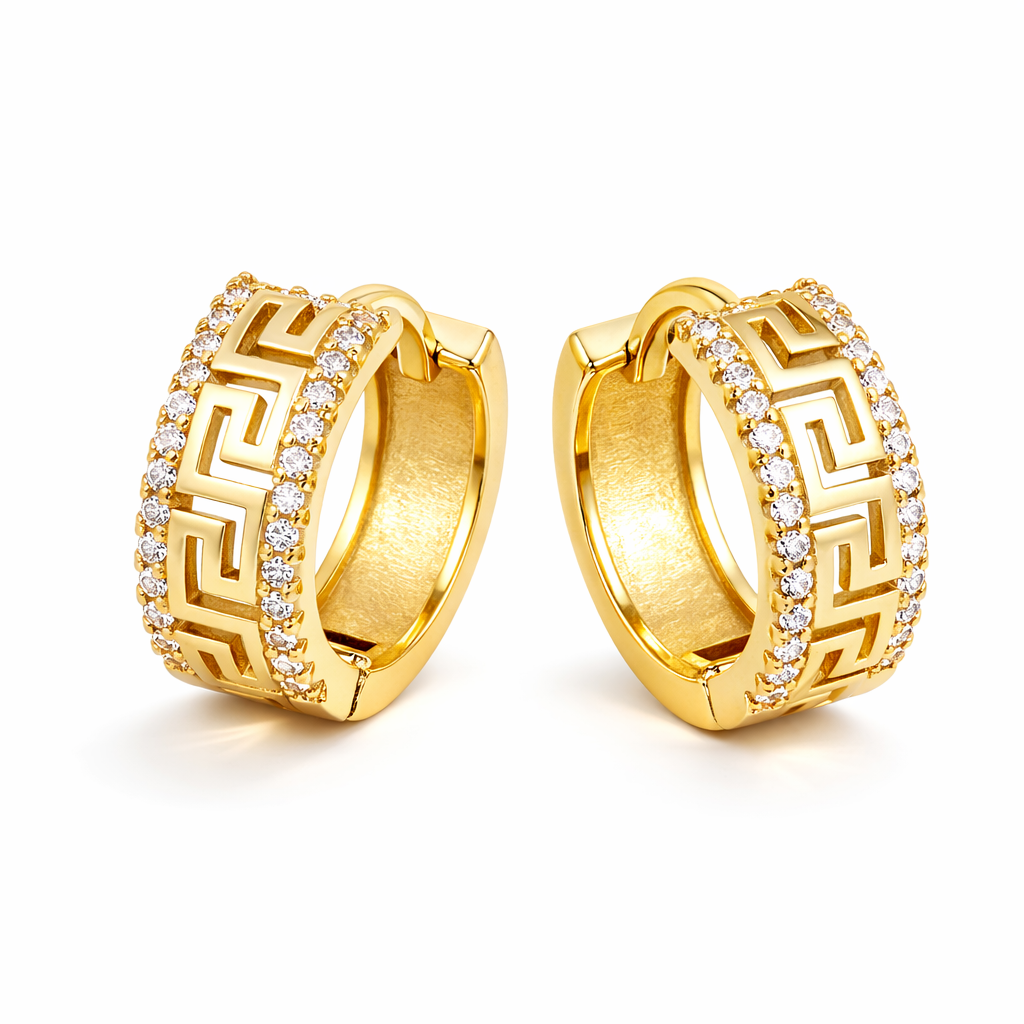 Pendientes Ice Barroco Oro 18K