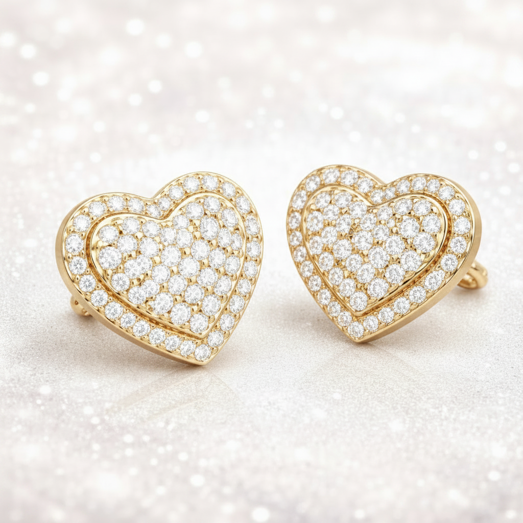 925 Silver Heart Earrings