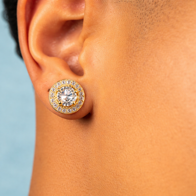 Pendientes Ice Redondo Oro 18k