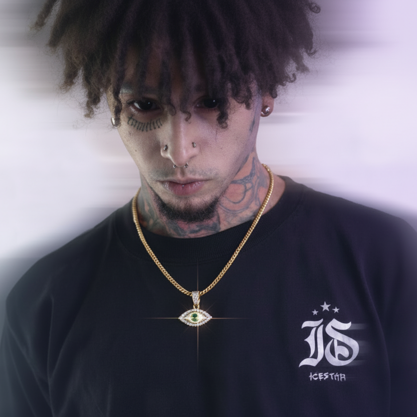 18K Gold Evil Eye Pendant