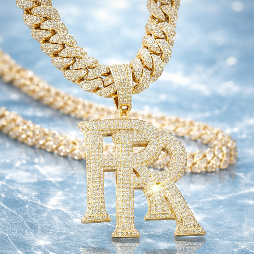 18K Gold Rr Pendant