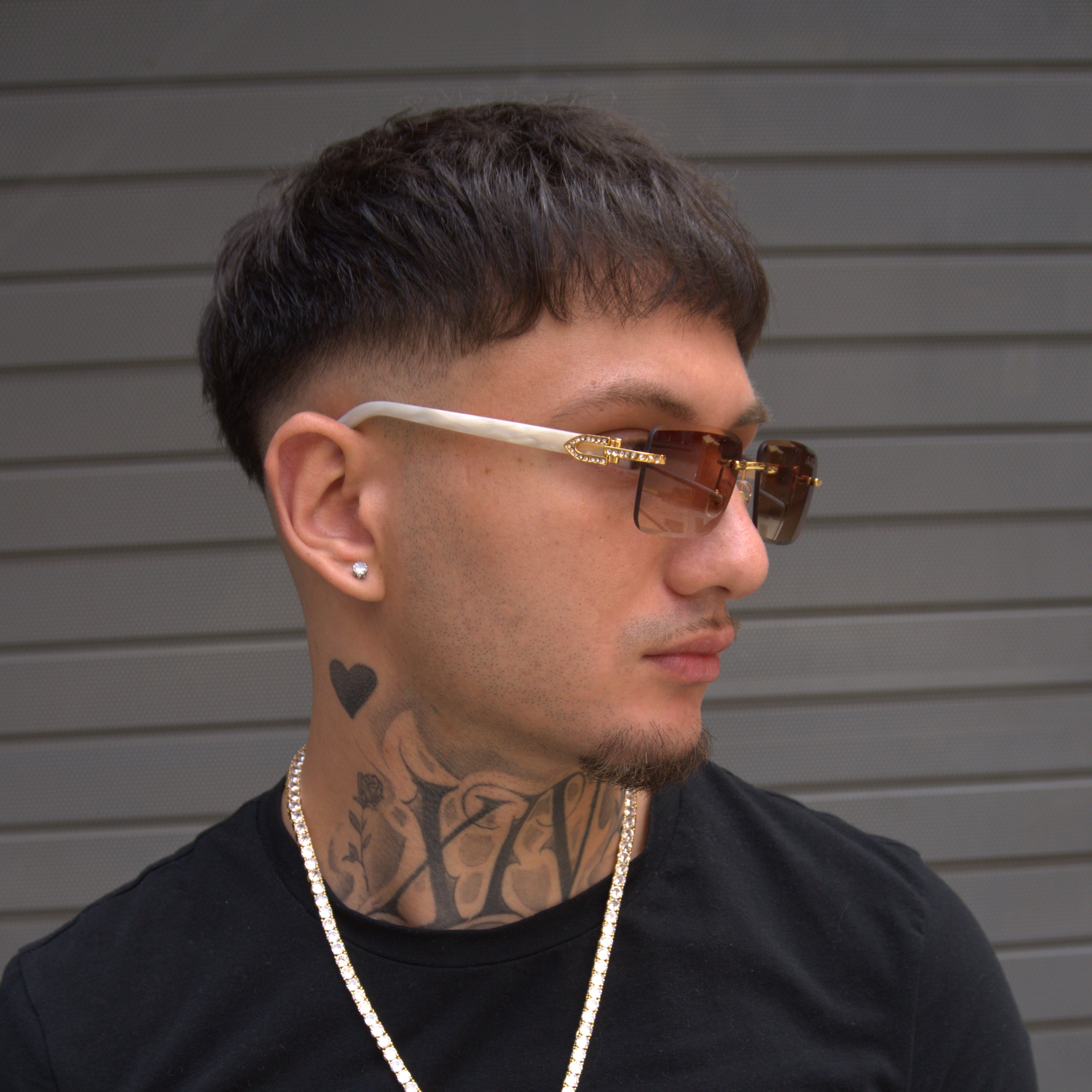 Luxx Brown White Glasses