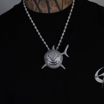 Colgante Shark Oro Blanco
